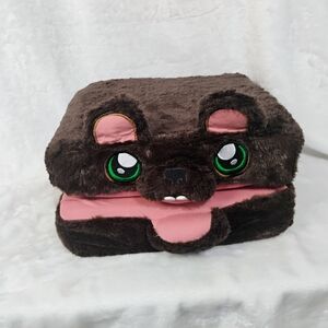 Bravery Bear Pillow Cub Foldable Memory Foam Pillow Cube For Kids Plush